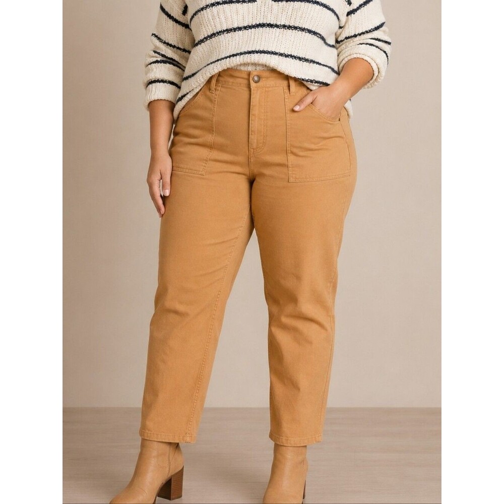 Knox Rose Women’s Plus Size Relax Fit Straight leg Elastic Waist Pants - NWT